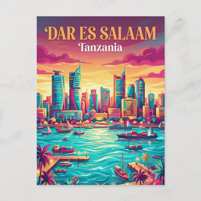 Dar es Salaam Harbour Tanzania Postcard (Front)