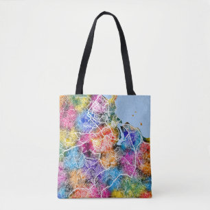Dar es Salaam Tanzania City Map Tote Bag