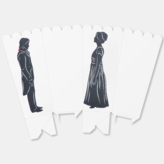 Darcy and Elizabeth Silhouttes Favour Box