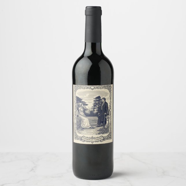 Darcy and Elizabeth Wine Label (Front)