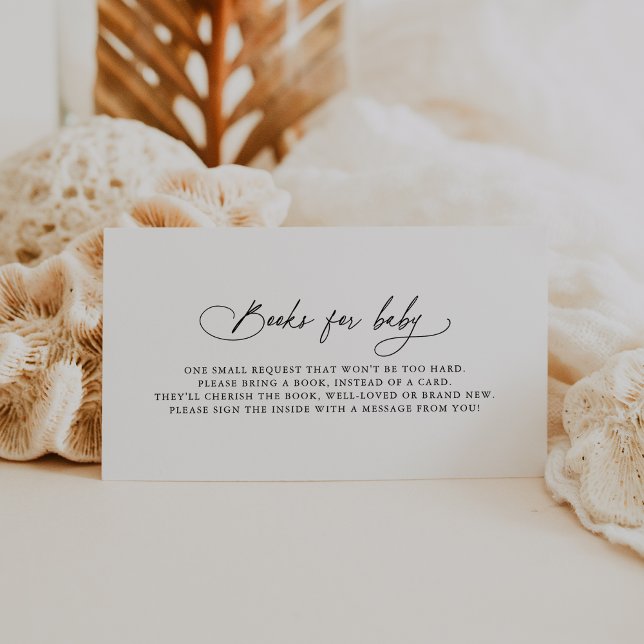 DARCY Boho Black White Baby Shower Books for Baby Enclosure Card (DARCY Boho Black White Baby Shower Books for Baby Enclosure Card)