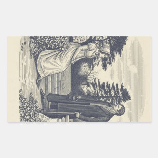 Darcy & Elizabeth scene Rectangular Sticker