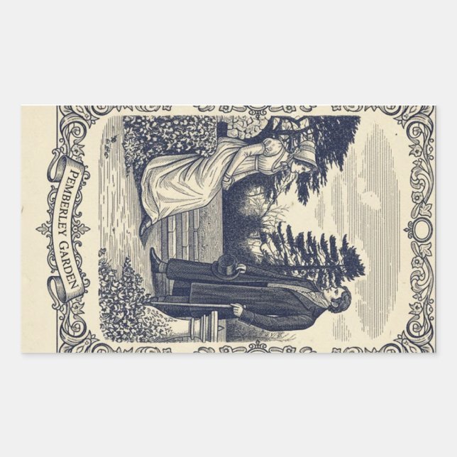 Darcy & Elizabeth scene Rectangular Sticker (Front)