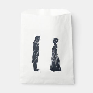 Darcy & Elizabeth silhouettes Favour Bags