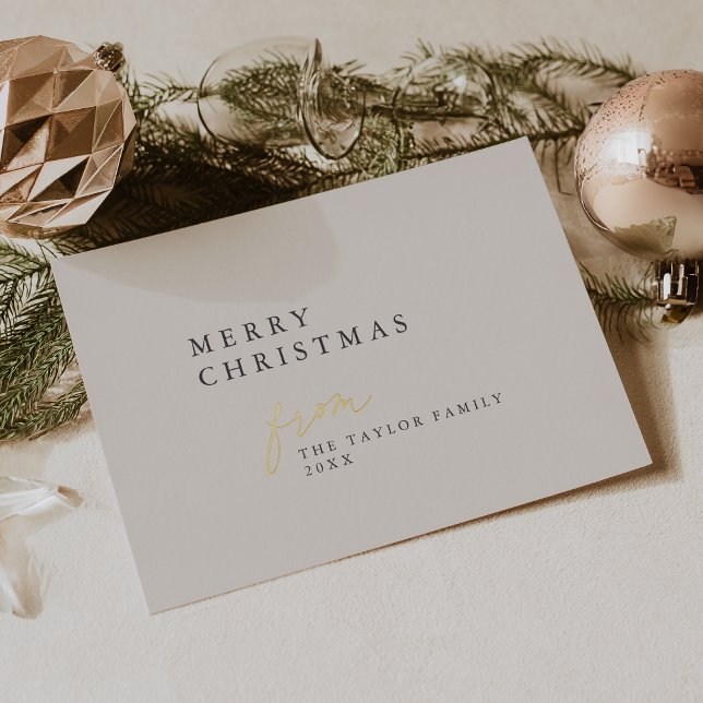 DARCY Gold Foil Boho DIY Modern Merry Christmas (DARCY Gold Foil Boho DIY Modern Merry Christmas Foil Holiday Card)