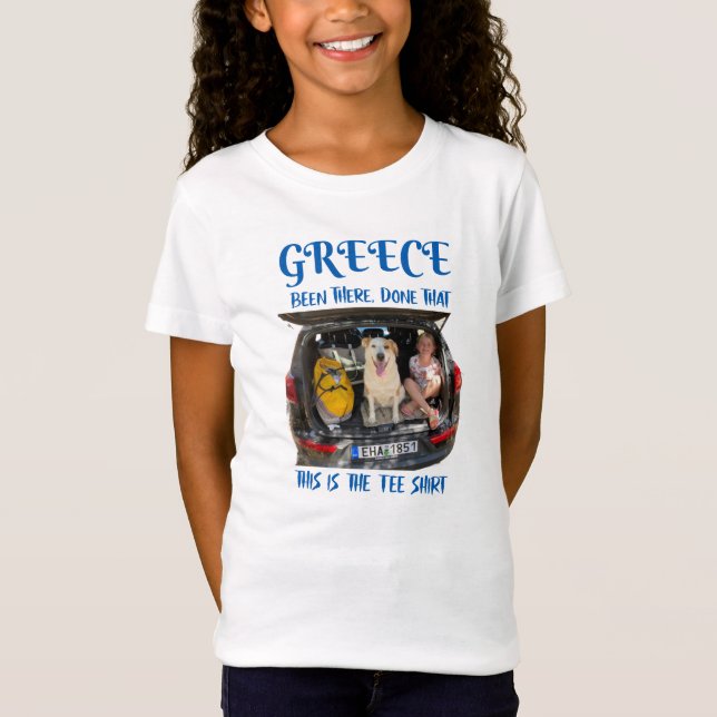 Darcy in Greece T-Shirt (Front)
