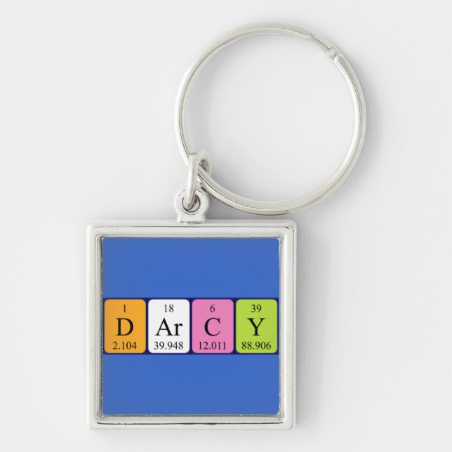 Darcy periodic table name keyring (Front)