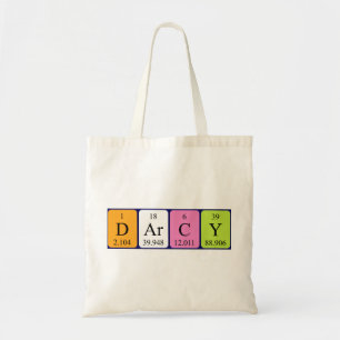 Darcy periodic table name tote bag