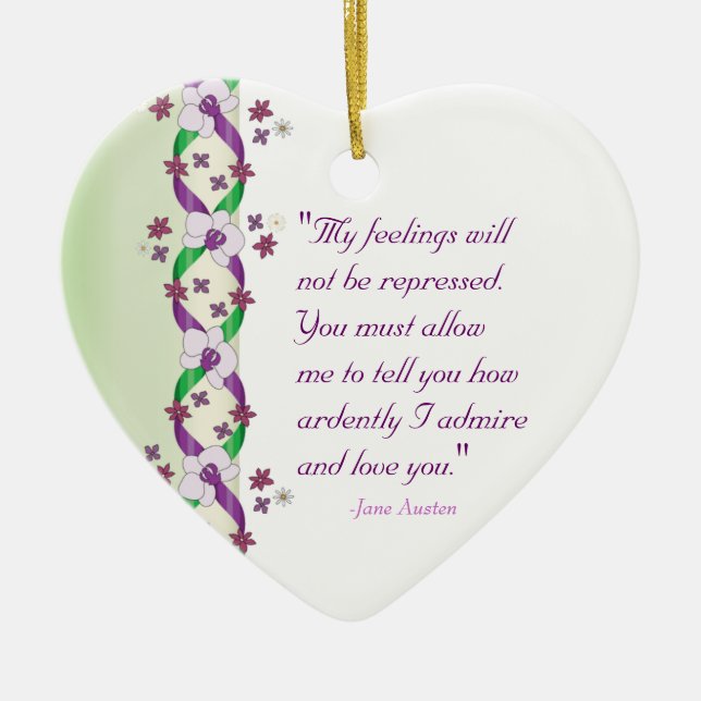 Darcy Quote Customisable Ornament (Front)