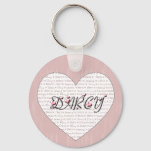 Darcy with Hearts! Key Ring