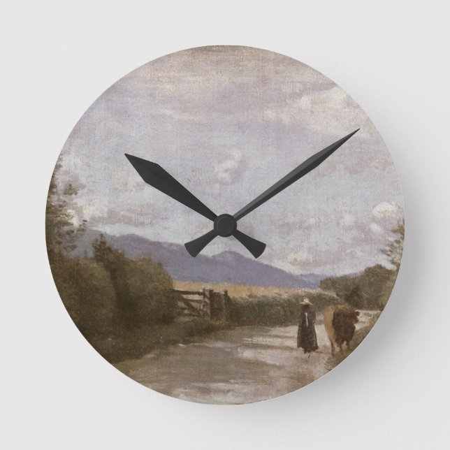 Dardagny, Morning, c.1853 (oil on canvas) Round Clock (Front)