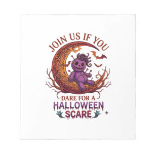 Dare Halloween Scare Purple Voodoo Doll Crescent M Notepad