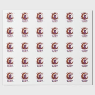 Dare Halloween Scare Purple Voodoo Doll Crescent M Wrapping Paper