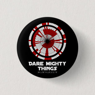 Dare Mighty Things Perseverance Mars Rover Landing 3 Cm Round Badge
