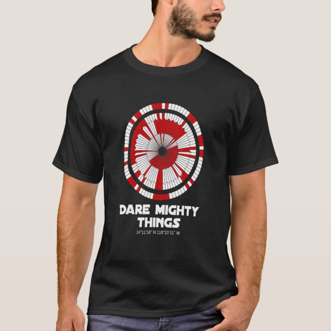 Dare Mighty Things Perseverance Mars Rover Landing T-Shirt (Front)