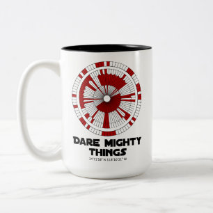 Dare Mighty Things Perseverance Mars Rover Landing Two-Tone Coffee Mug
