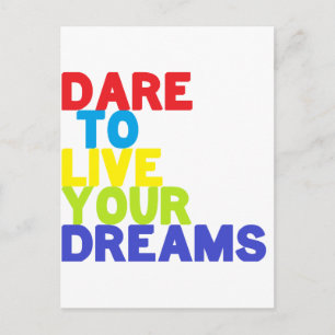 Dare quote postcard