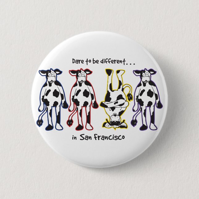 DARE-SAN-FRAN 6 CM ROUND BADGE (Front)