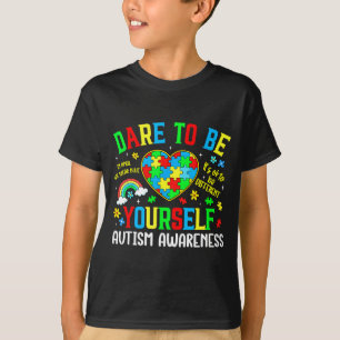 Dare to Be Autism Awareness Puzzle Men Women Kid T-Shirt