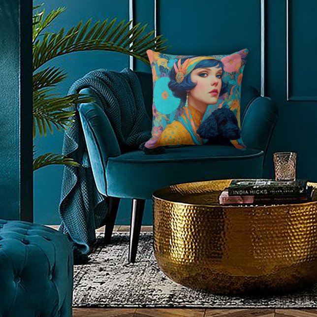 Dare to be Deco in Flapper Style Cushion (Creator Uploaded)