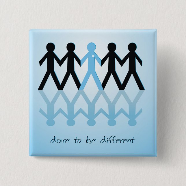 Dare to be Different 15 Cm Square Badge (Front)