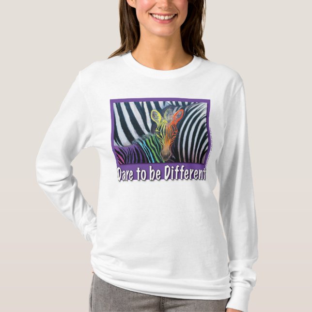 Dare to be Different, Baby Zebra Design by GG Burn T-Shirt (Front)
