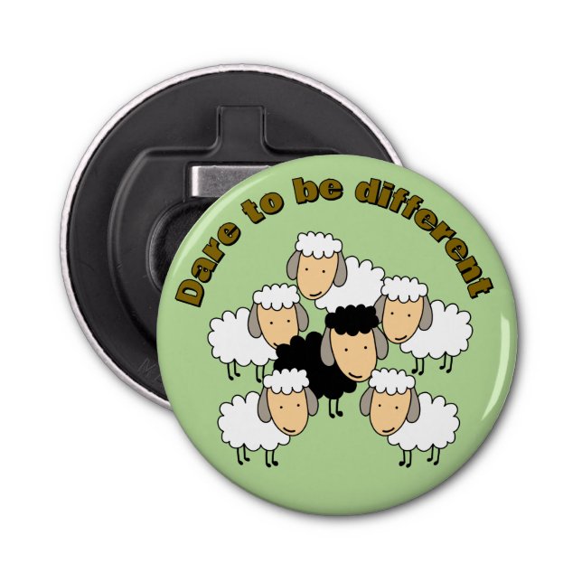 Dare To Be Different Black Sheep Bottle Opener (Front)