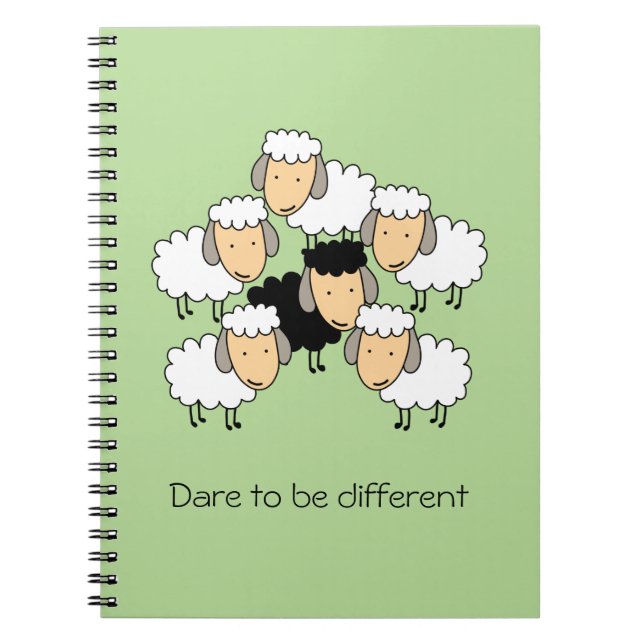 Dare To Be Different Black Sheep Notebook (Front)