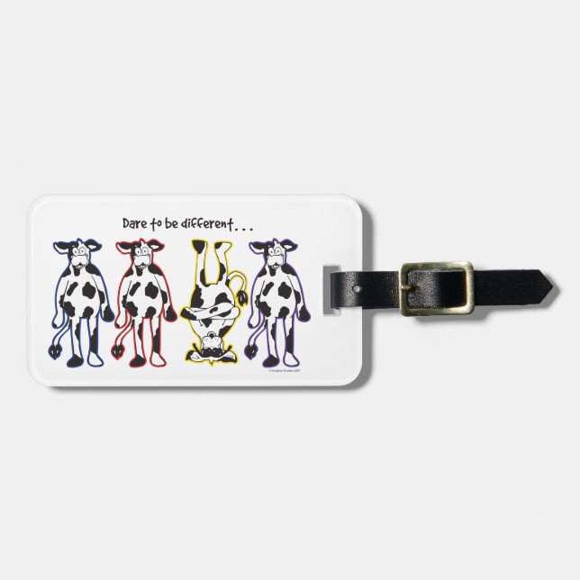 Dare to be different Cows Luggage Tag (Front Horizontal)