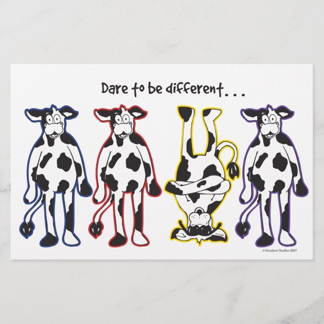 Dare to be different Cows Stationery (Front)