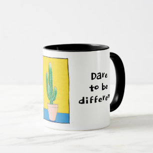 Dare to be different, euphorbia cactus, your name mug