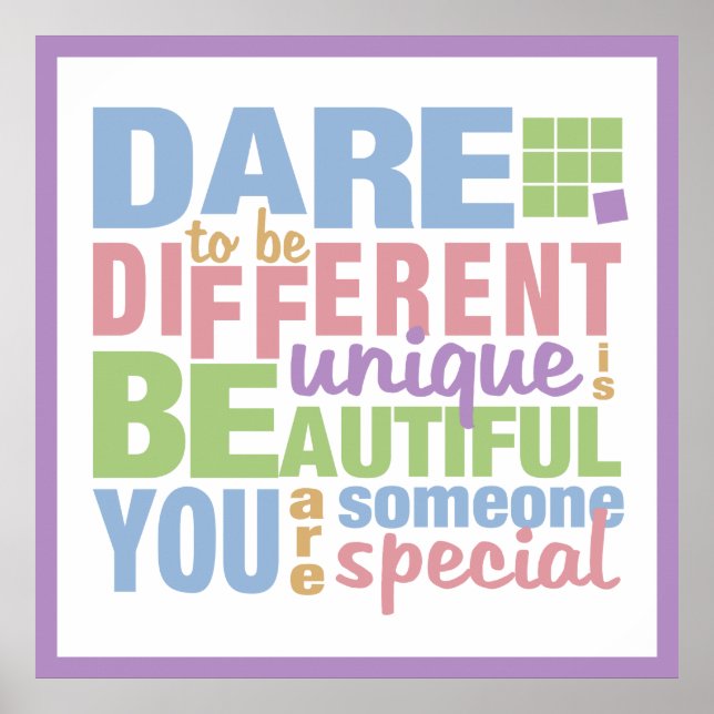 Dare To Be Different poster (Front)