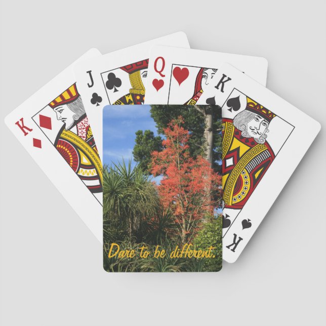 Dare to be Different - Show off your true colours Playing Cards (Back)