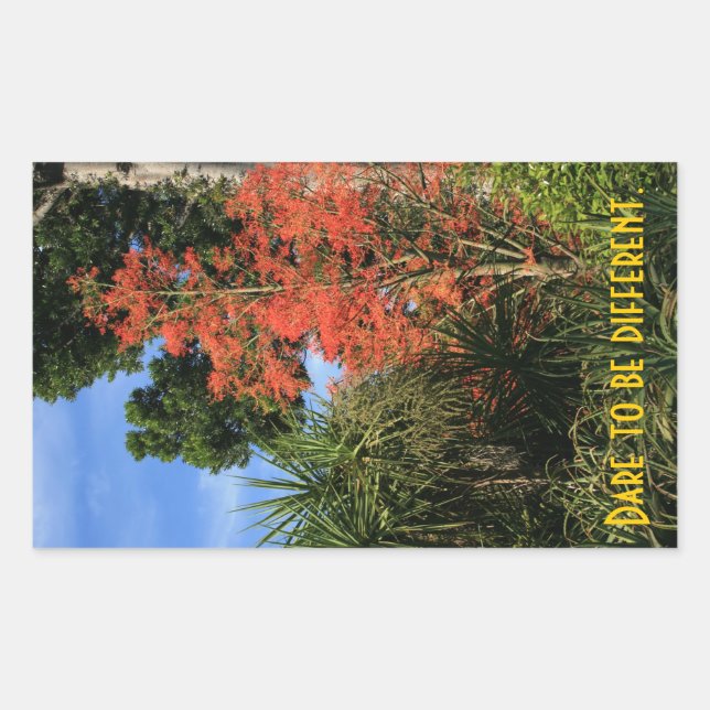 Dare to be Different - Show off your true colours Rectangular Sticker (Front)