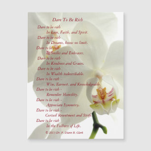 "Dare To Be Rich" Magnetic Card