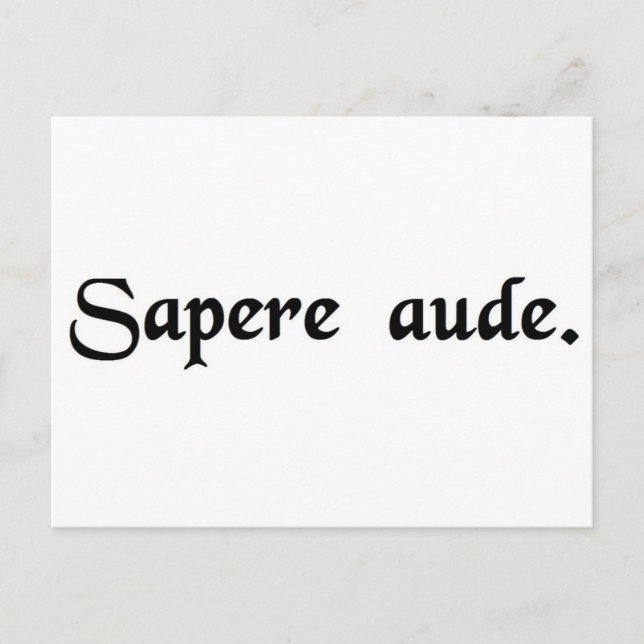 Dare to be wise. postcard (Front)