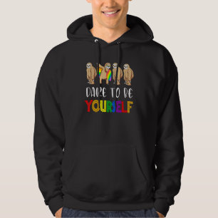 Dare To Be Yourself Lgbt Pride Sloth Dabbing Hoodie