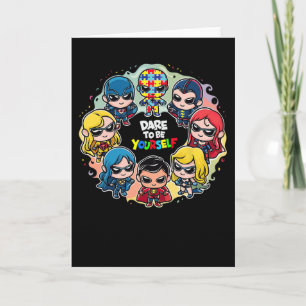 Dare To Be Yourself Shirt Autism Awareness Superhe Card