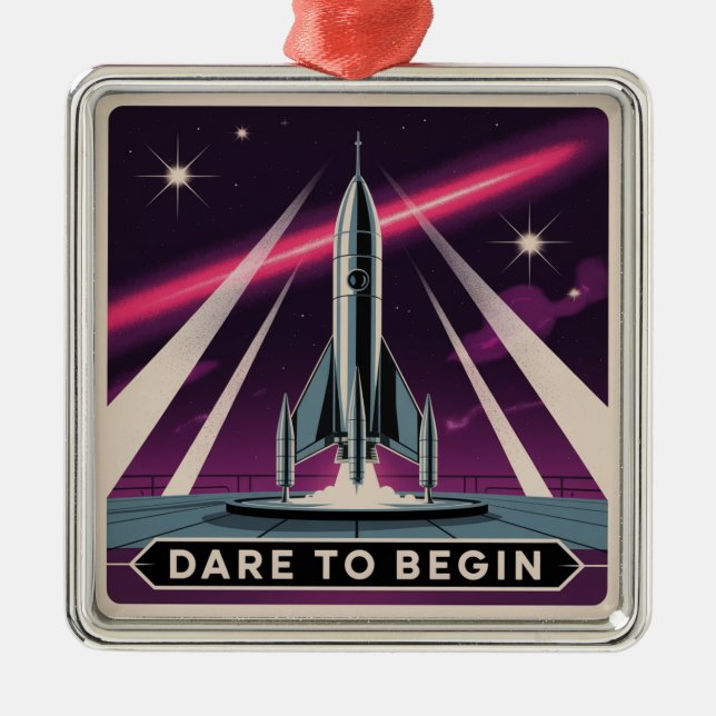 Dare To Begin Metal Tree Decoration (Front)