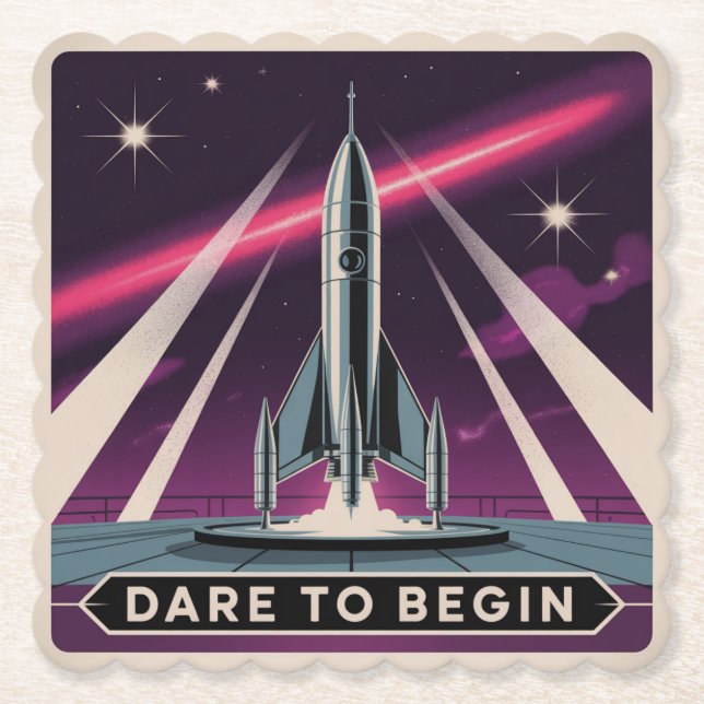 Dare To Begin Paper Coaster (Front)