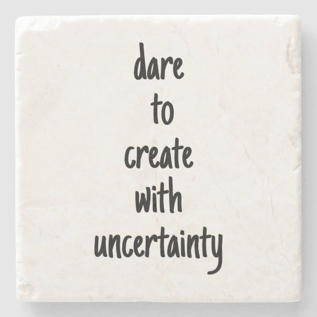 Dare To Create Marble Stone Coaster (Front)