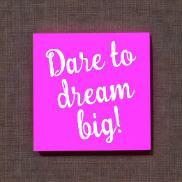 Dare To Dream Big Inspirational Post-it Notes
