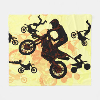 Dare to Fly - Motocross Stunts Fleece Blanket