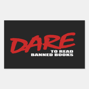DARE to read banned books Rectangular Sticker