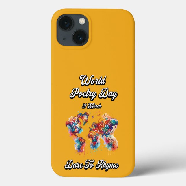 Dare to Rhyme. World Poetry Day.  Case-Mate iPhone Case (Back)