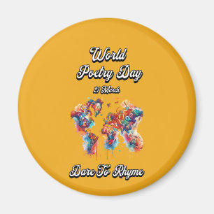 Dare to Rhyme. World Poetry Day. Magnet