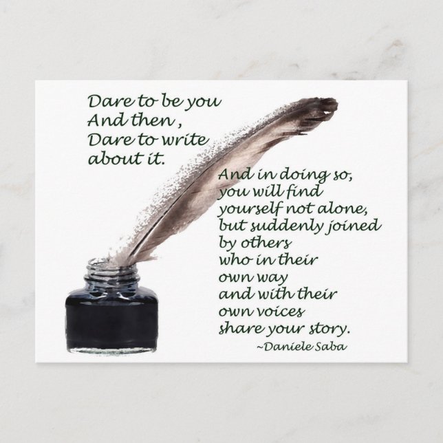 Dare to write postcard (Front)