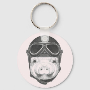 Daredevil Pig Key Ring