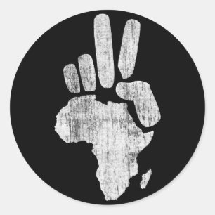 darfur africa peace hand classic round sticker