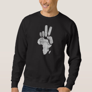 darfur africa peace hand sweatshirt